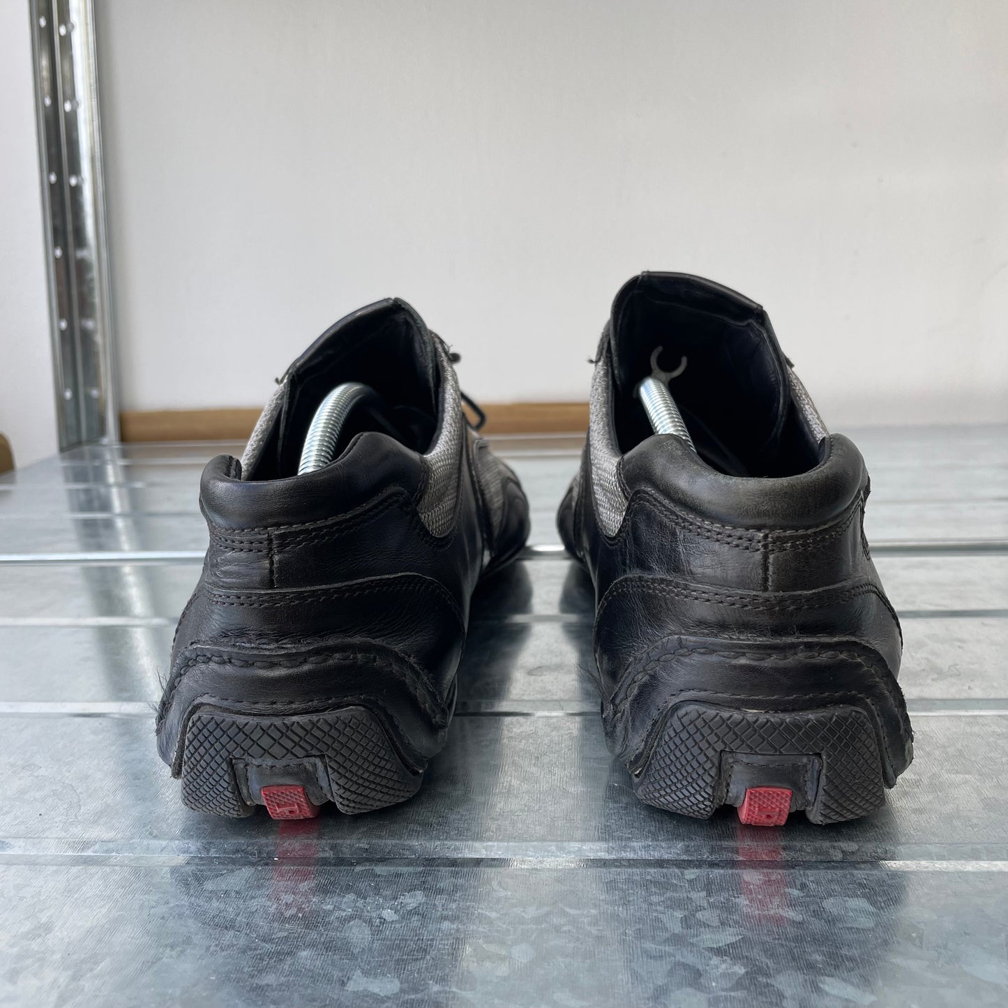 Prada Black & Grey 00s Monte Carlo Leather Trainers