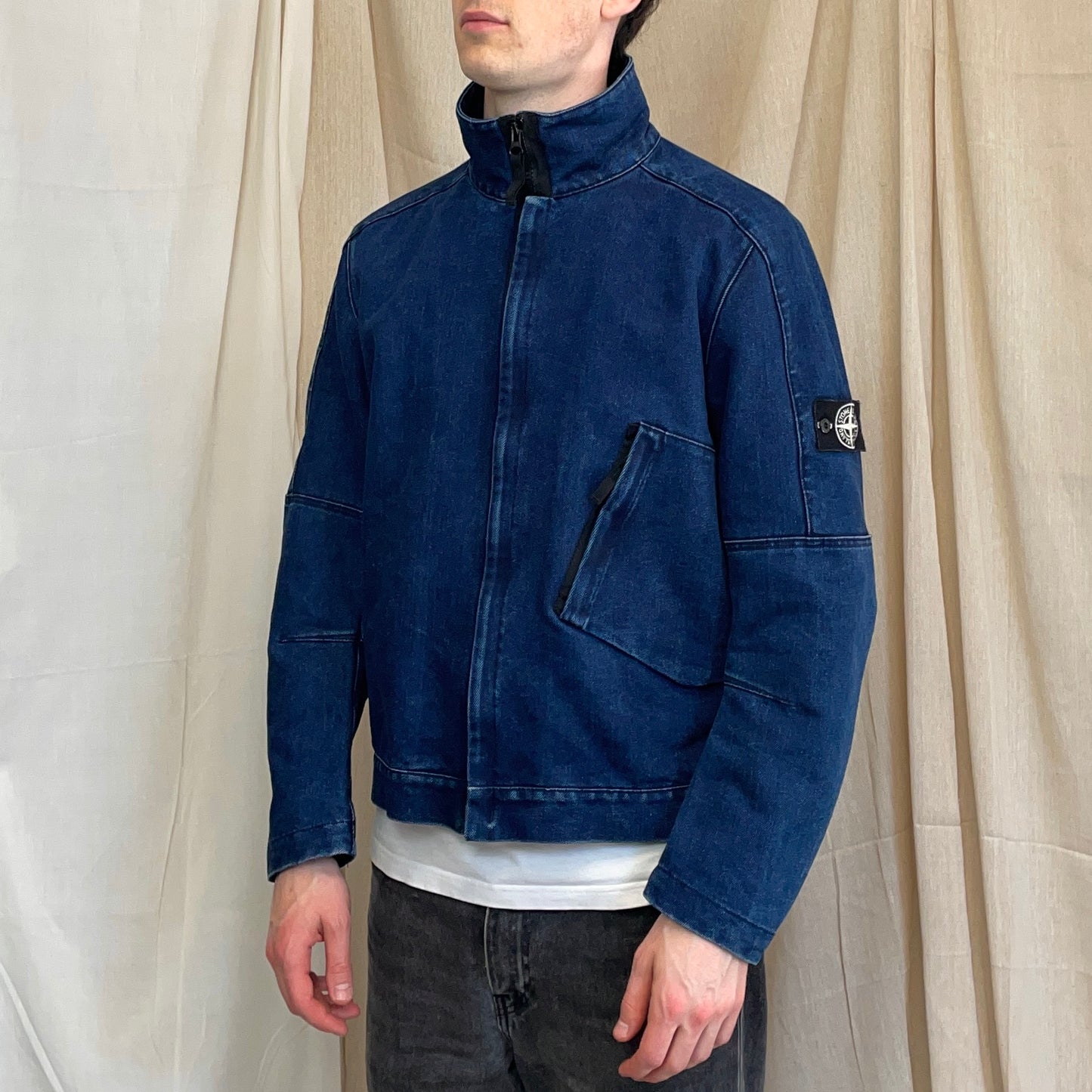 Stone Island Blue AW16 Polypropylene Denim Technical Special Process Jacket