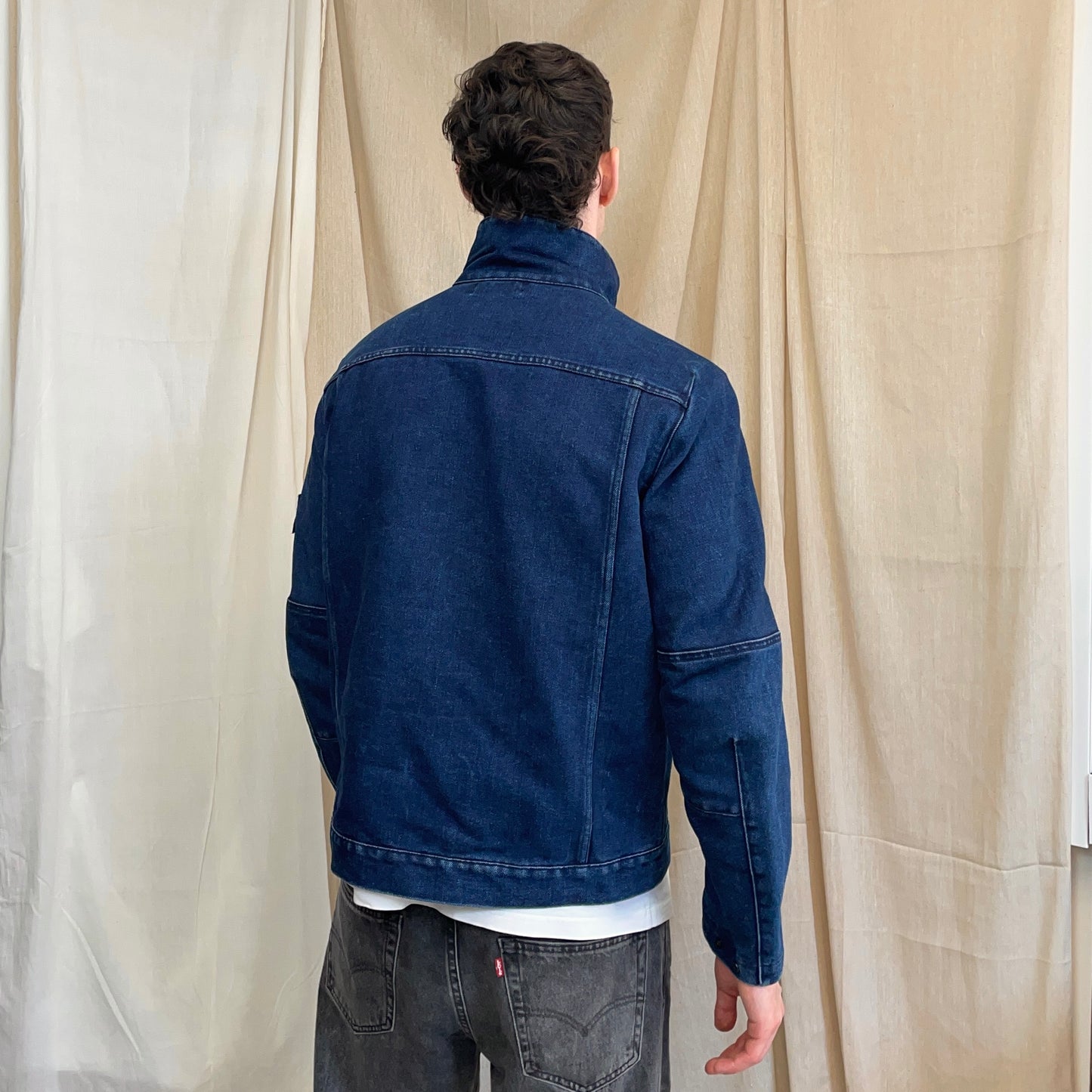 Stone Island Blue AW16 Polypropylene Denim Technical Special Process Jacket