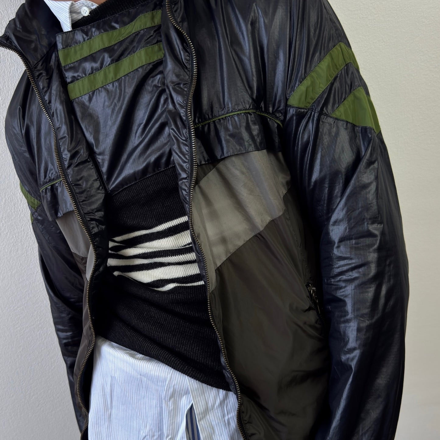 Prada Sport Black, Green & Grey 2008 Translucent Windbreaker