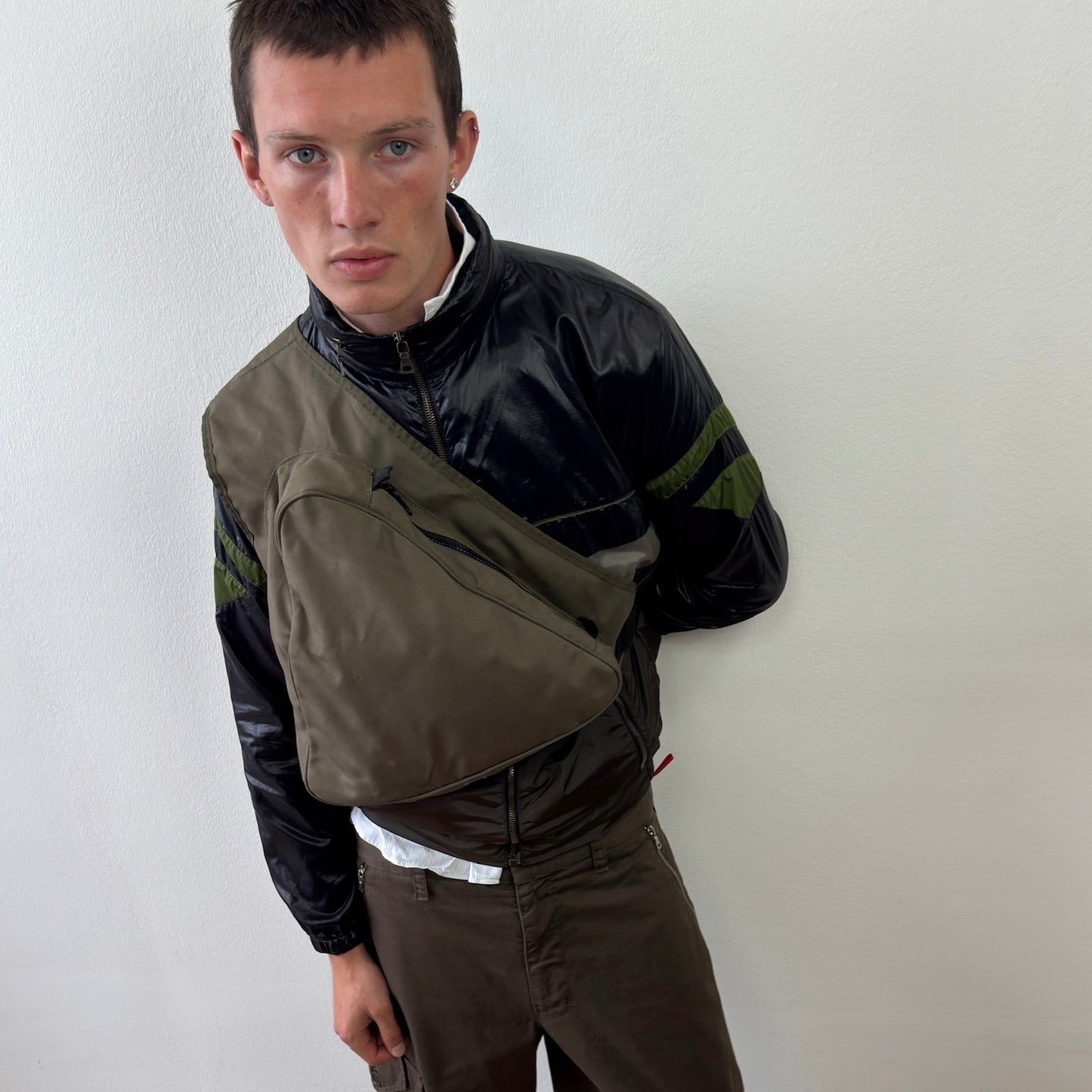 Dolce & Gabanna Sport Khaki 00s Crossbody Harness Bag