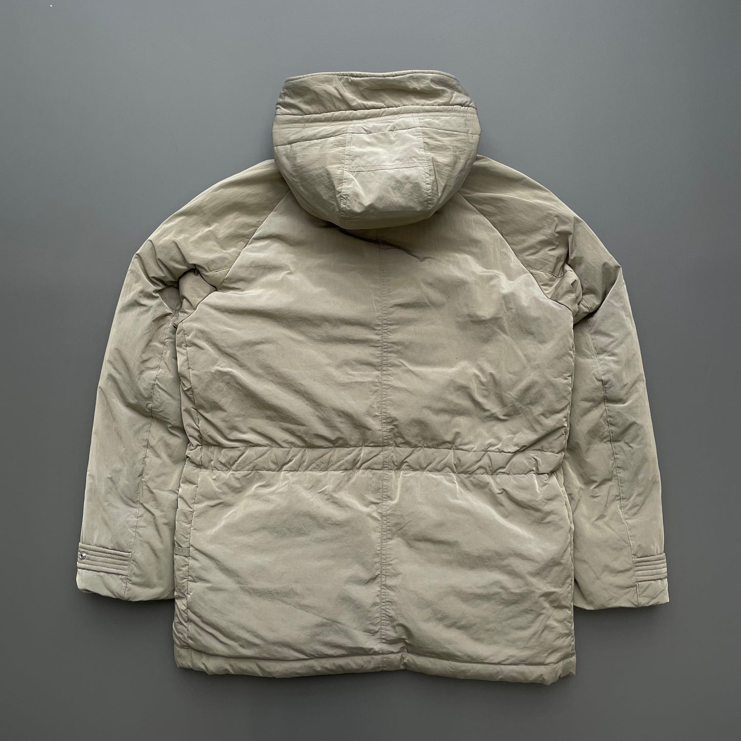 C.P. Company Beige AW10 Chrome Nylon Down Hooded Parka Jacket