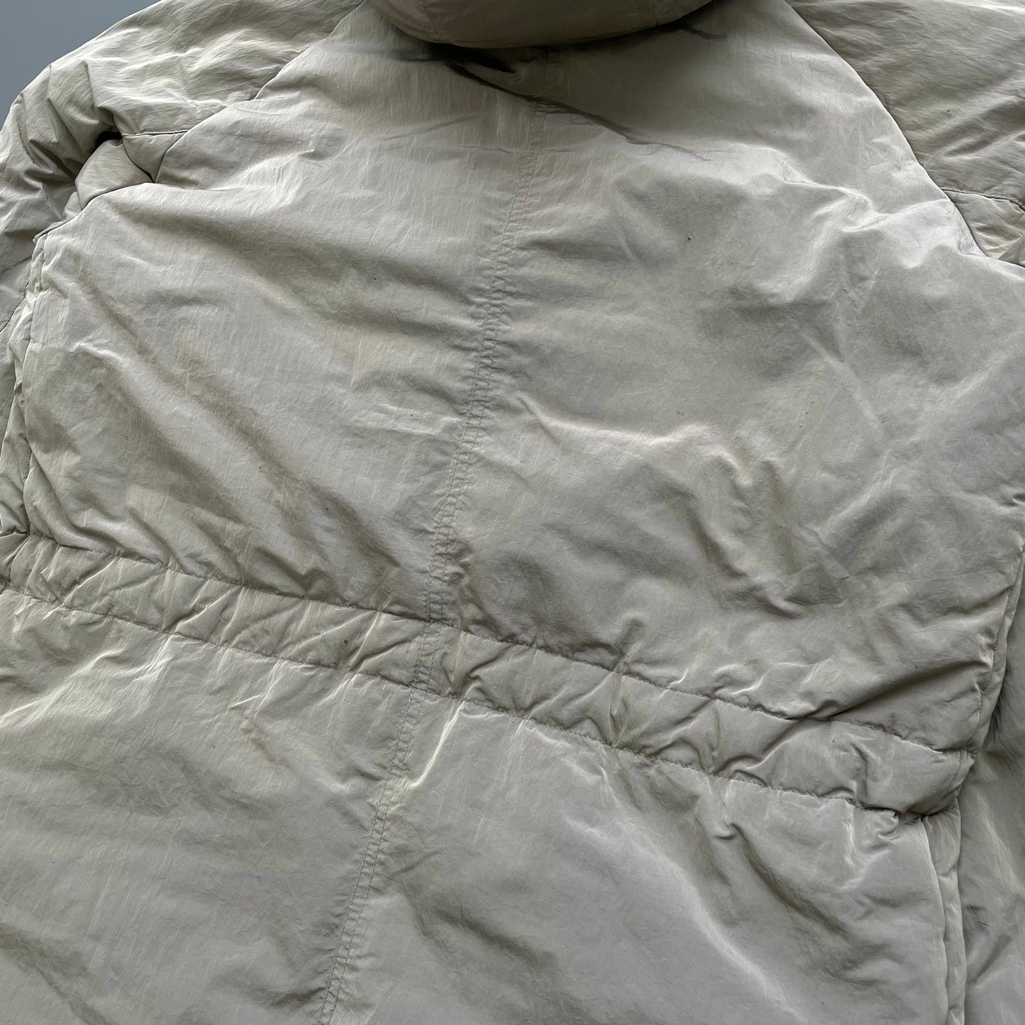 C.P. Company Beige AW10 Chrome Nylon Down Hooded Parka Jacket