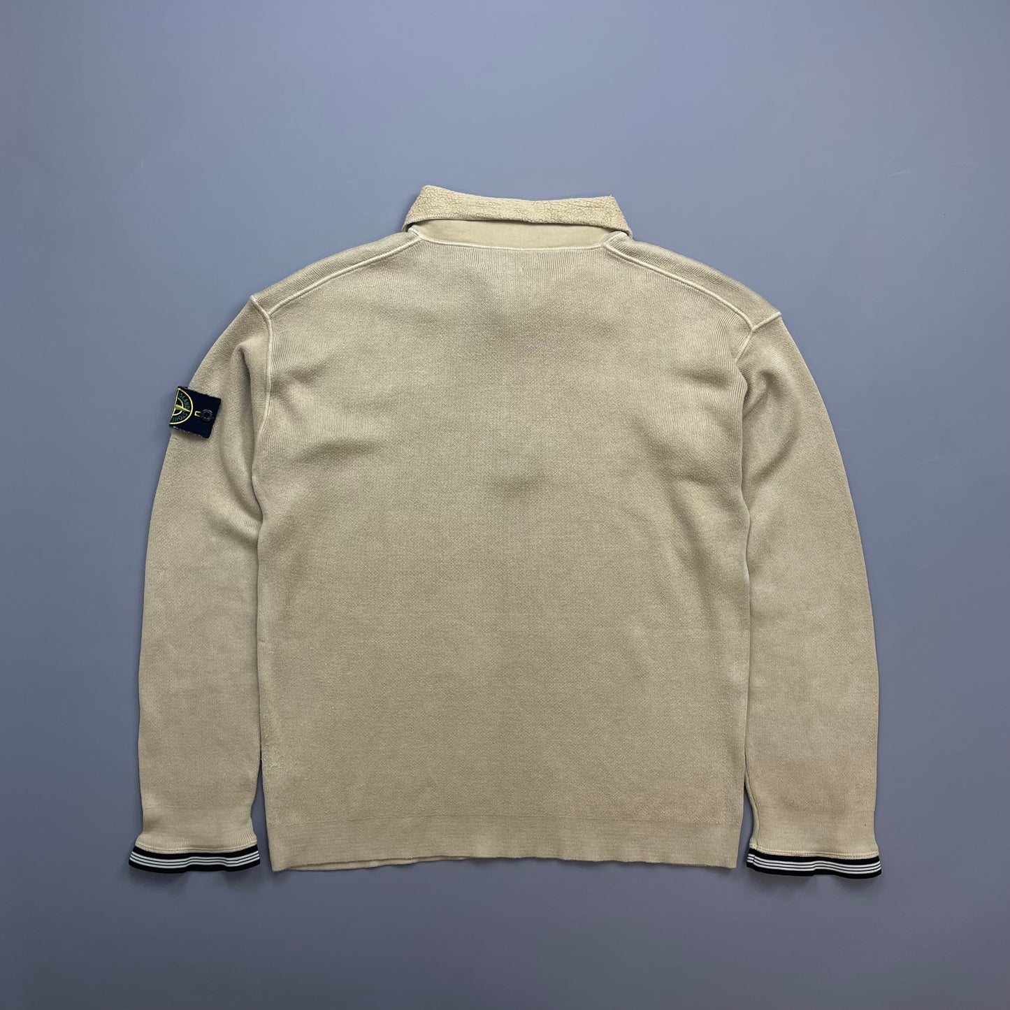 Stone Island Beige Soft Cotton Half-Zip Jumper